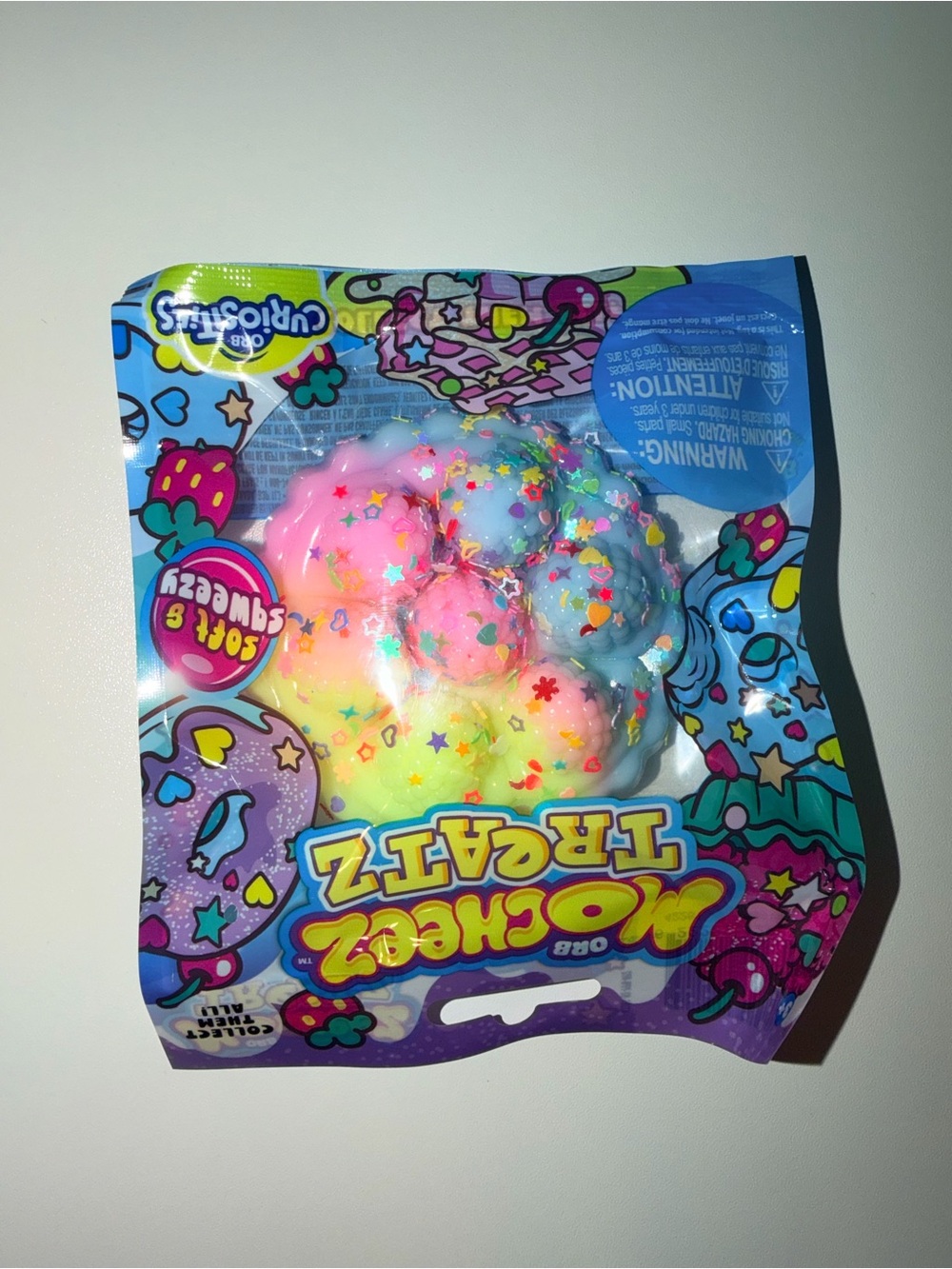 🌈Viral ORB Mocheez Treatz Squishy Triaz Rainbow Cloud Soft Squeeze Toy